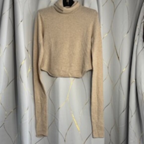 Helsa Cashmere Blend Turtleneck – Camel, Size Large - Picture 1 of 4